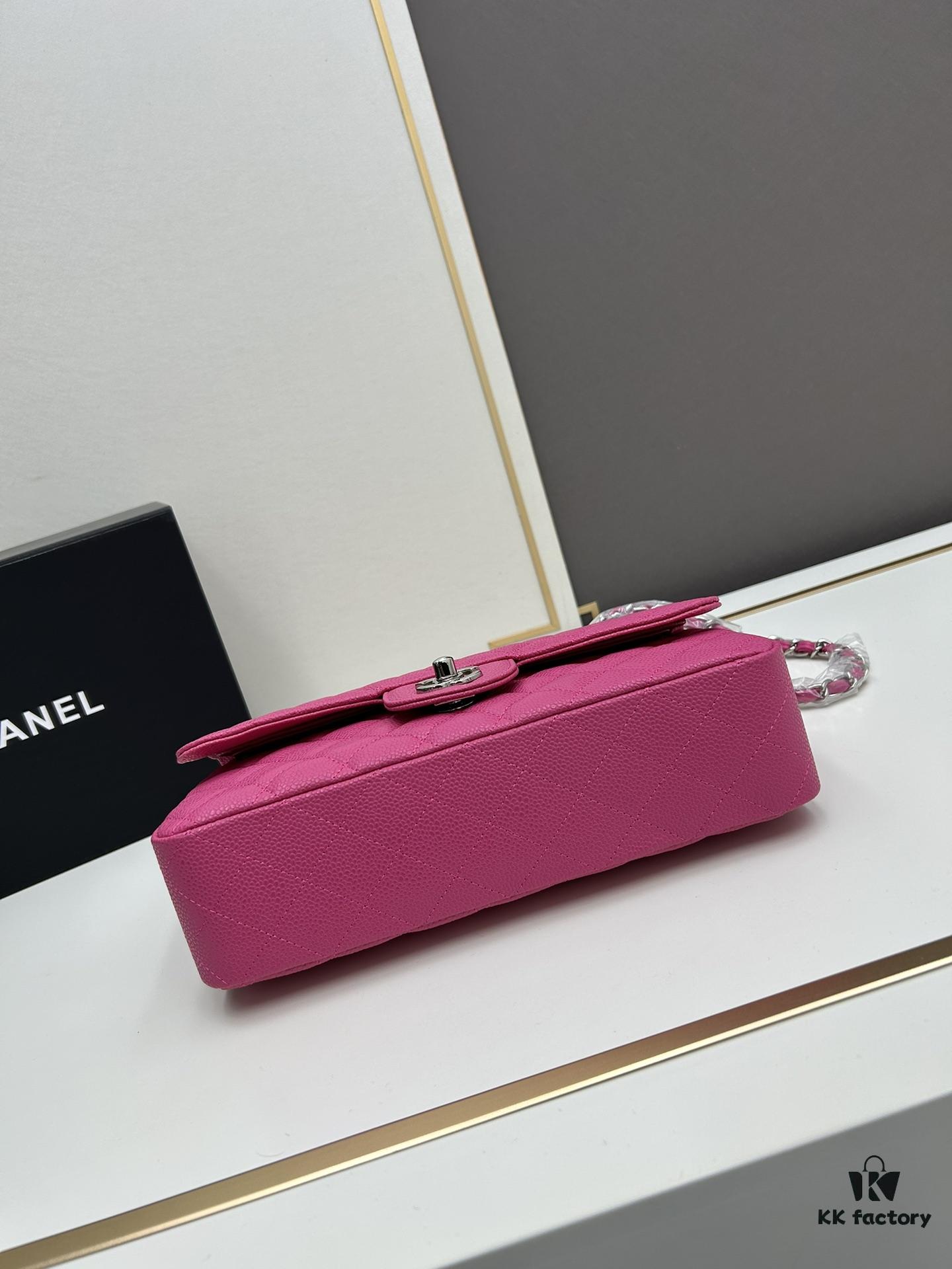 69304f3af09edb6de4c4e9ea Chanel Classic CF1112 Calfskin Grain Texture Handbag with Electroplated Hardware