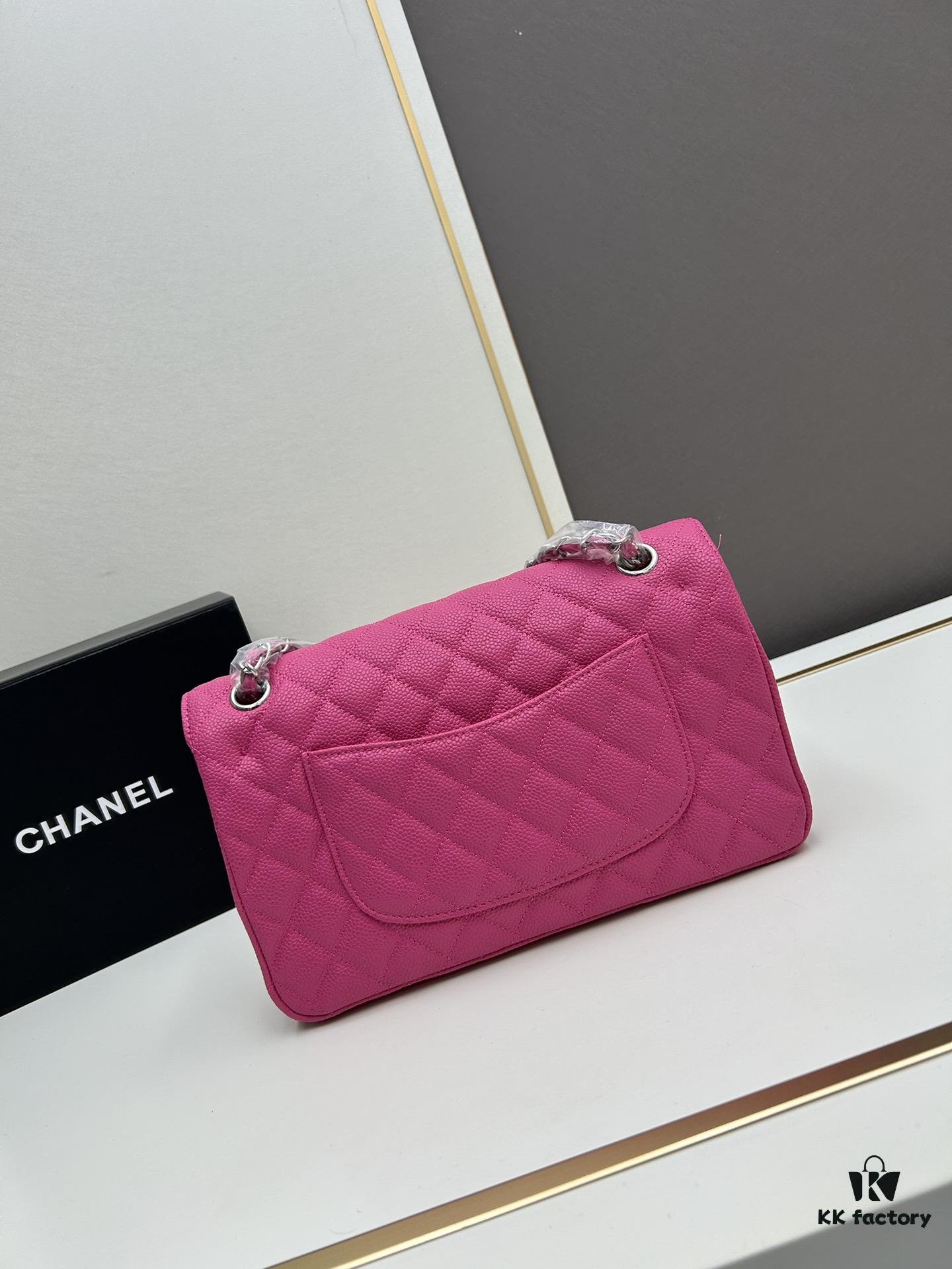 69304f3bf09edb6de4c4e9eb Chanel Classic CF1112 Calfskin Grain Texture Handbag with Electroplated Hardware