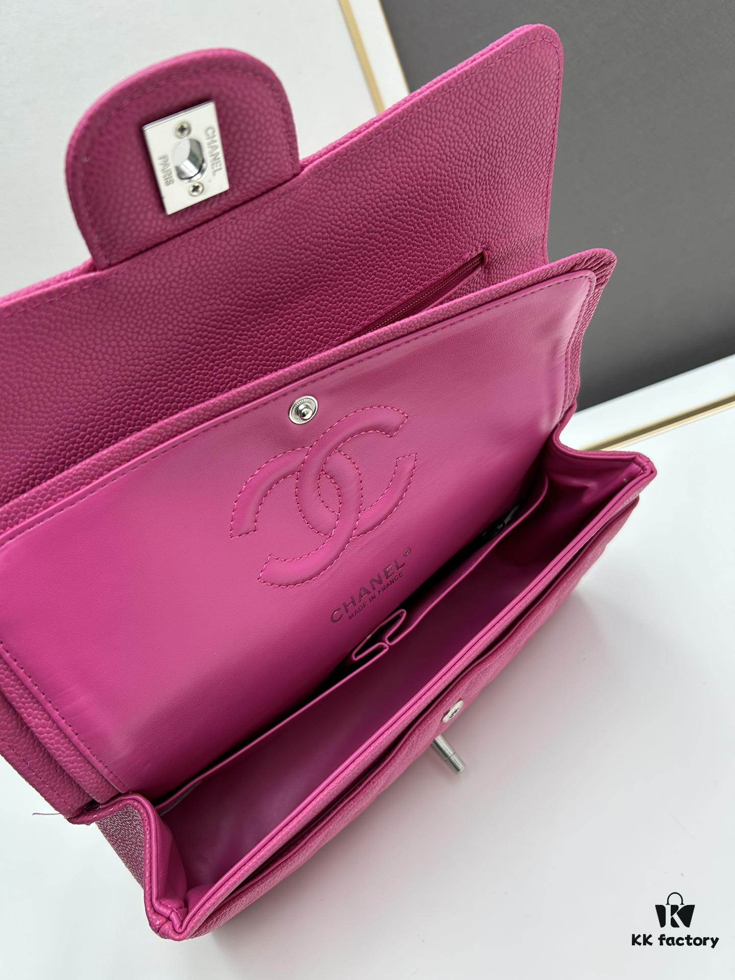 69304f3df09edb6de4c4e9ef Chanel Classic CF1112 Calfskin Grain Texture Handbag with Electroplated Hardware