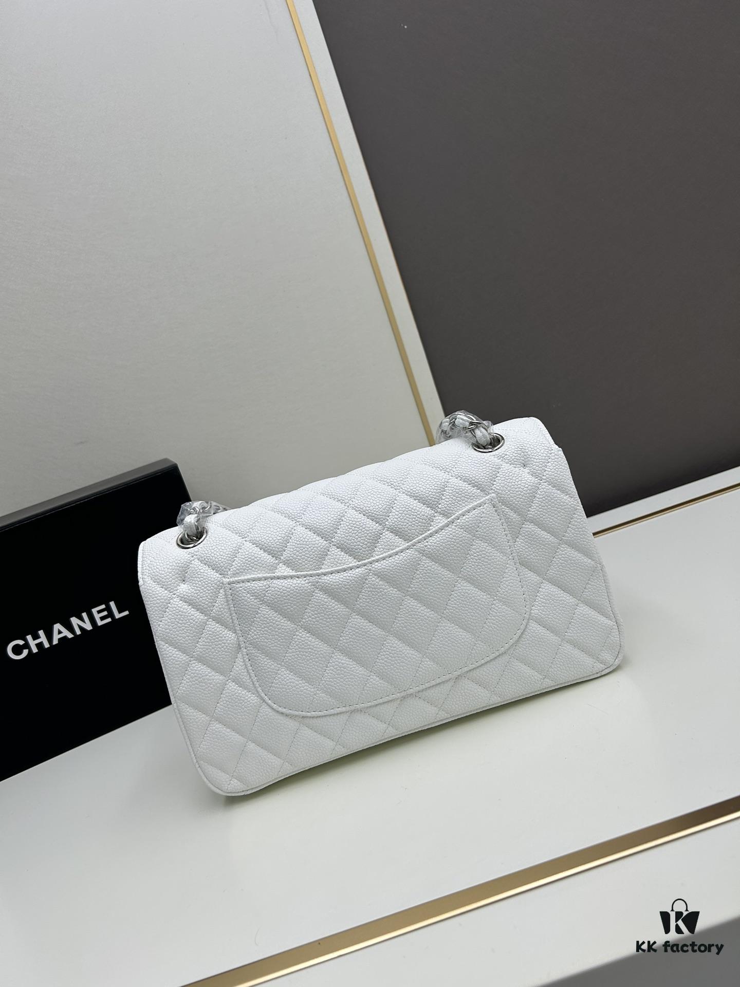 69304f46f09edb6de4c4e9fa Chanel Classic CF1112 Calfskin Grain Texture Handbag with Electroplated Hardware