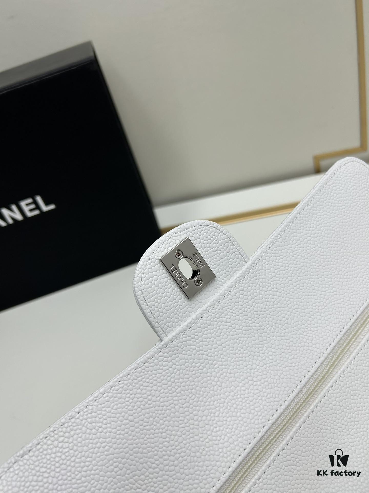 69304f46f09edb6de4c4e9fb Chanel Classic CF1112 Calfskin Grain Texture Handbag with Electroplated Hardware