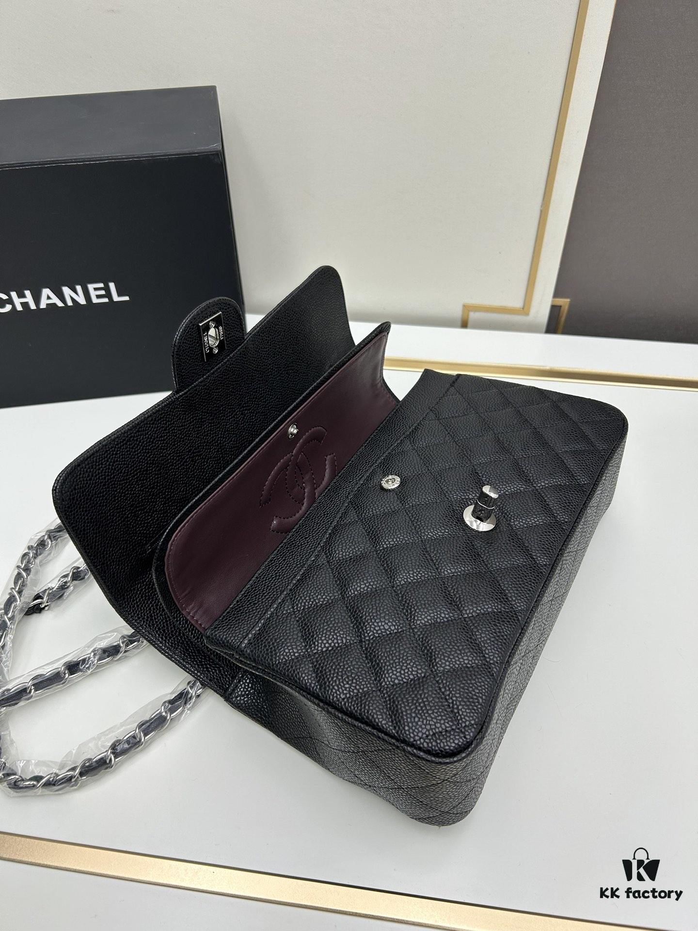 69304f52f09edb6de4c4ea07 Chanel Classic CF1112 Calfskin Quilting Texture, Electroplated Hardware with Special Glaze Treatment for Long-Lasting Color Retention, Genuine Leather Gold Buckle