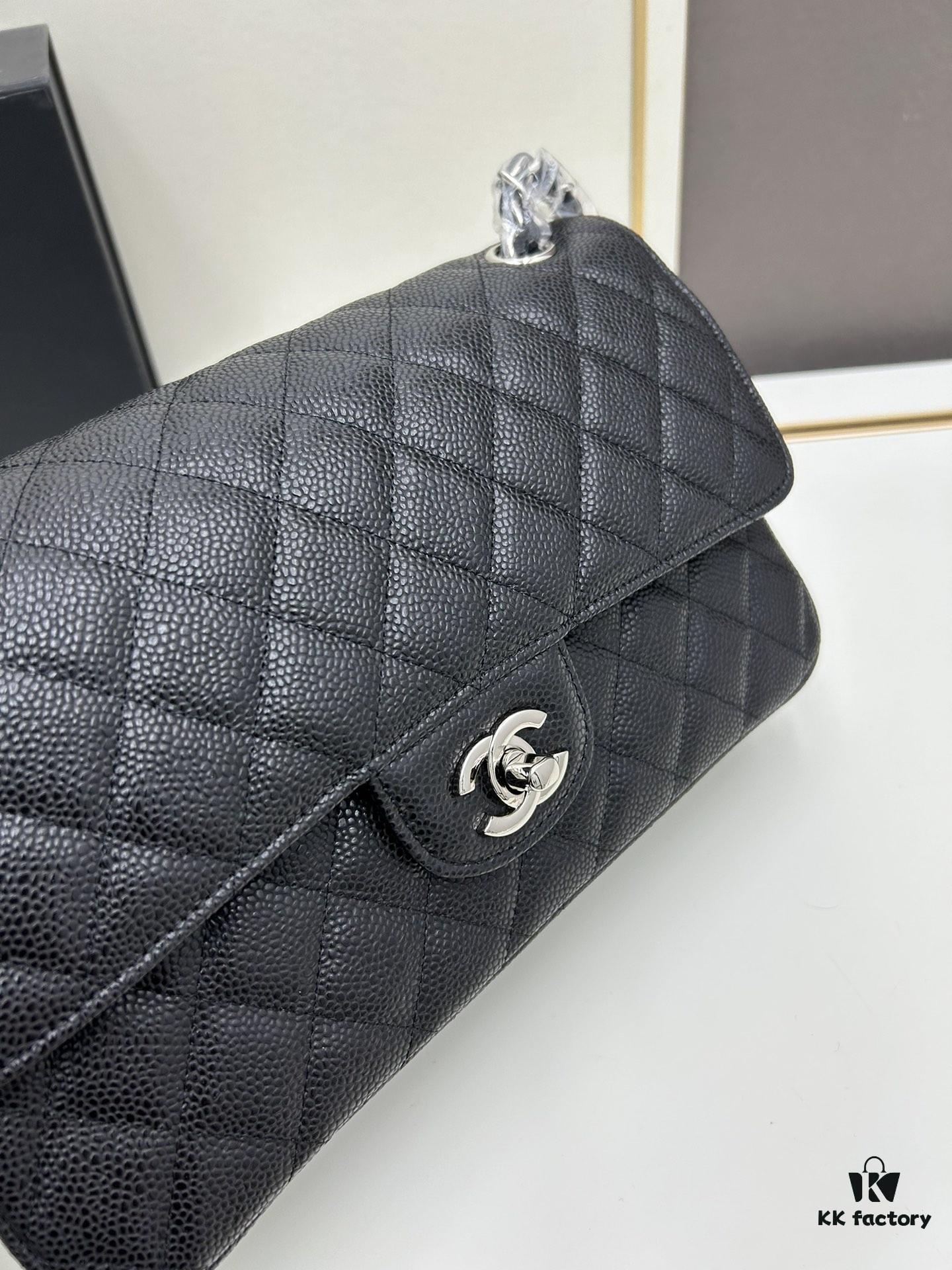 69304f53f09edb6de4c4ea08 Chanel Classic CF1112 Calfskin Quilting Texture, Electroplated Hardware with Special Glaze Treatment for Long-Lasting Color Retention, Genuine Leather Gold Buckle