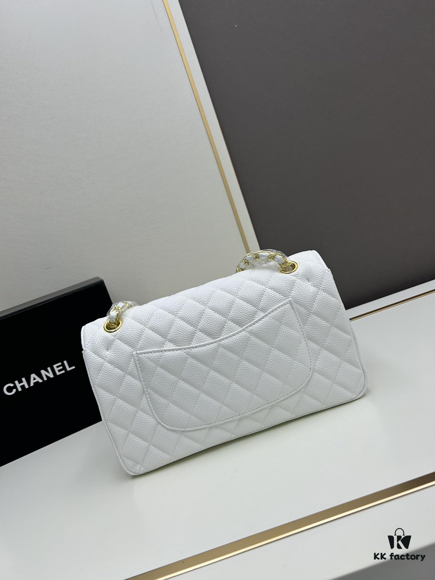 69304f62f09edb6de4c4ea14 Chanel Classic CF1112 Calfskin Grain Texture, Electroplated Hardware with Special Glazing Treatment for Long-Lasting Color Retention, Genuine Leather Gold Buckle