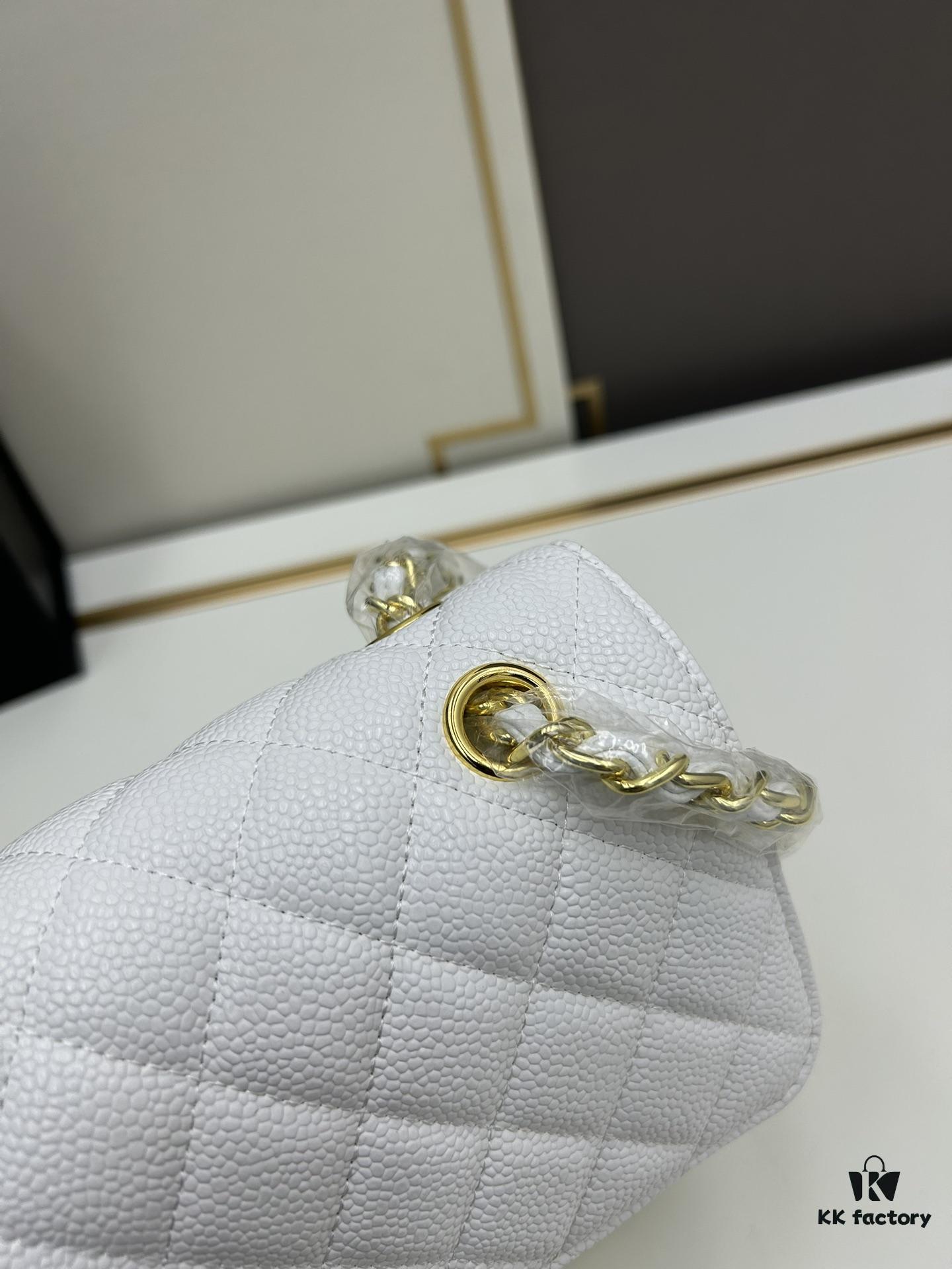 69304f65f09edb6de4c4ea1a Chanel Classic CF1112 Calfskin Grain Texture, Electroplated Hardware with Special Glazing Treatment for Long-Lasting Color Retention, Genuine Leather Gold Buckle