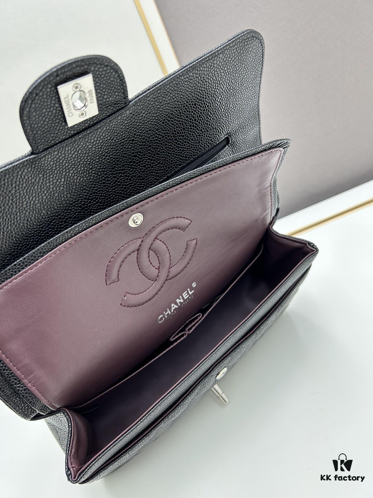 69304f72f09edb6de4c4ea27 Chanel Classic CF1112 Calfskin Quilting Texture, Electroplated Hardware with Special Glaze Treatment for Long-Lasting Color Retention, Genuine Leather Gold Buckle