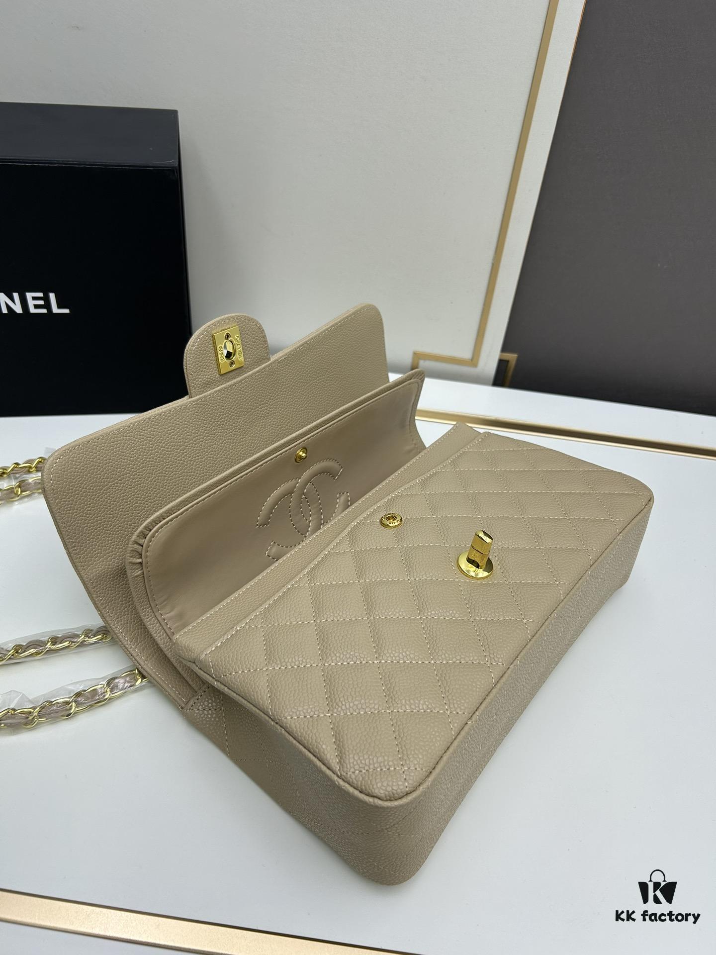 69304f8df09edb6de4c4ea42 Chanel Classic CF1112, Calfskin Grain Texture, Electroplated Hardware with Special Glazed Coating for Long-Lasting Fade Resistance, Gold-Tone Calfskin Buckle – Authentic Custom Import Grade