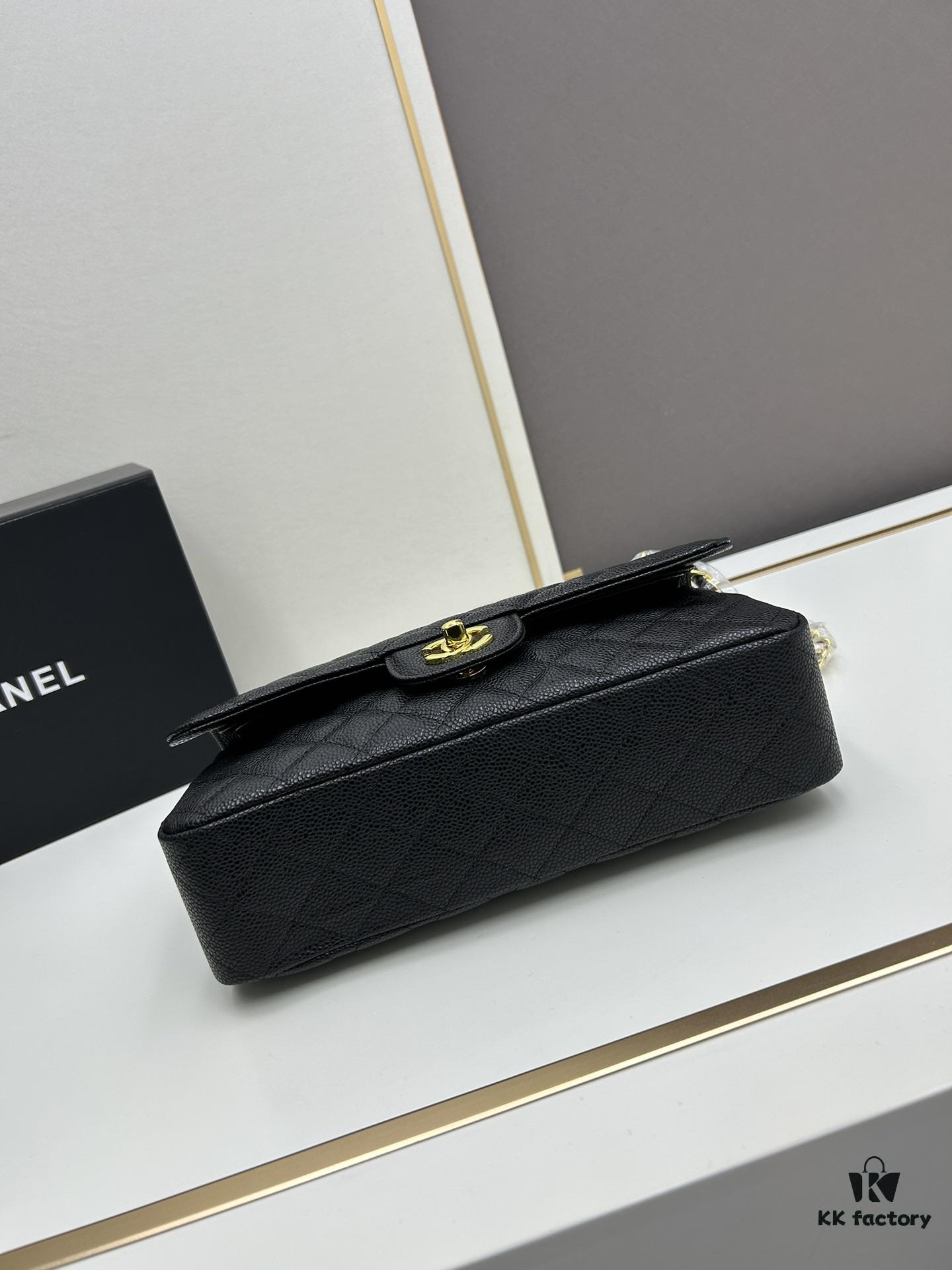 69304f8ff09edb6de4c4ea43 Chanel Classic CF1112 Calfskin Quilted Texture with Electroplated Hardware, Special Glaze-Treated for Long-Lasting Color Retention