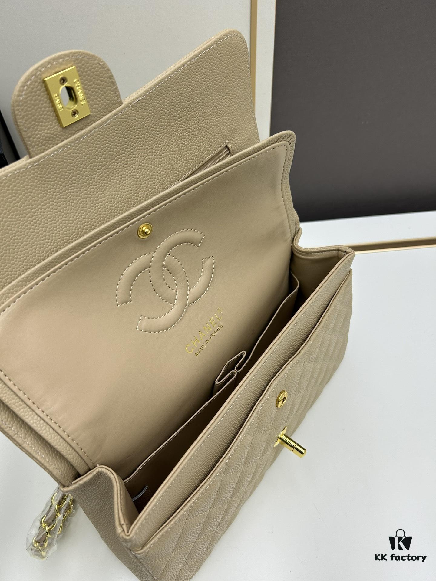 69304f92f09edb6de4c4ea49 Chanel Classic CF1112, Calfskin Grain Texture, Electroplated Hardware with Special Glazed Coating for Long-Lasting Fade Resistance, Gold-Tone Calfskin Buckle – Authentic Custom Import Grade