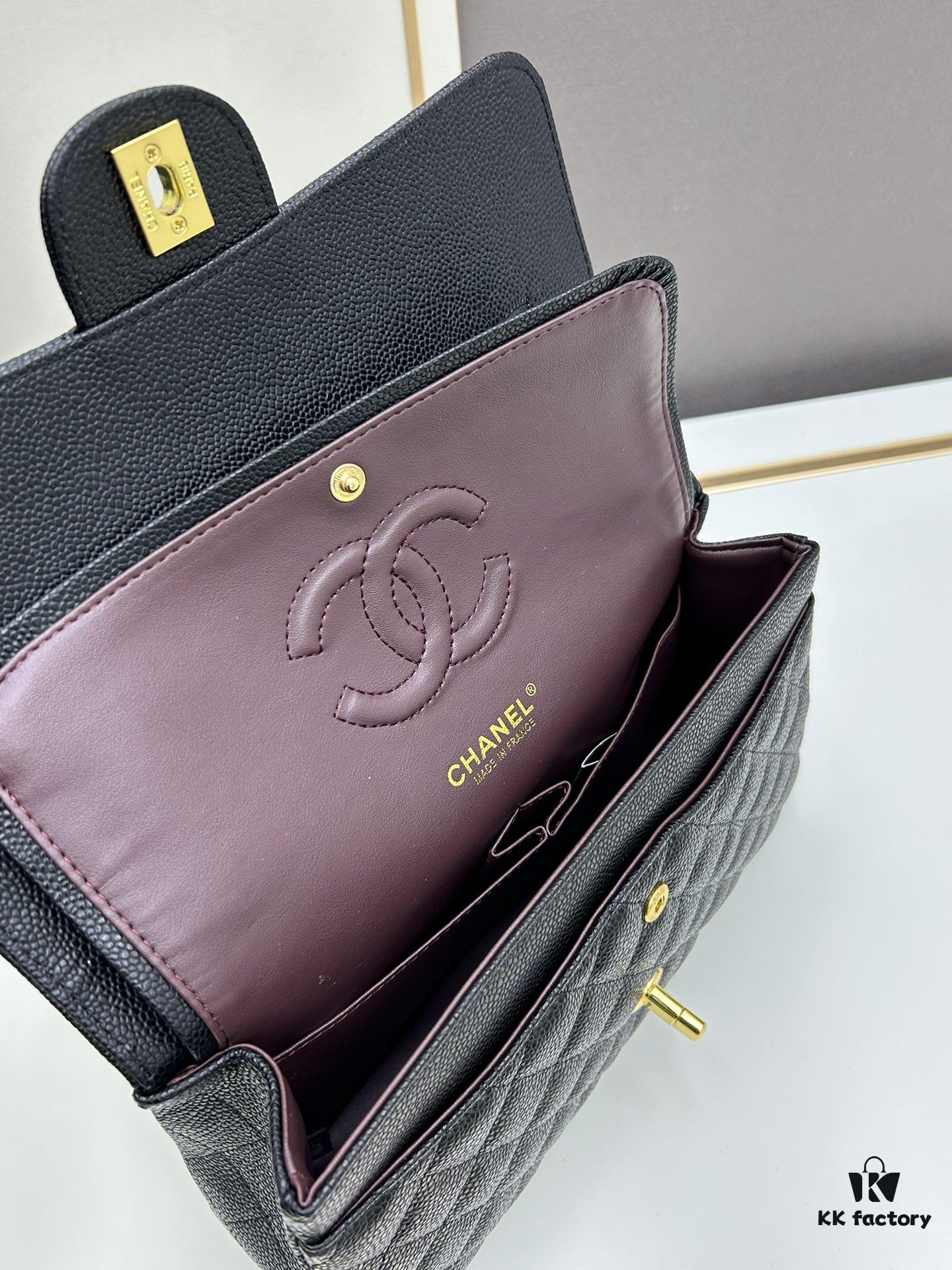 69304f94f09edb6de4c4ea4d Chanel Classic CF1112 Calfskin Quilted Texture with Electroplated Hardware, Special Glaze-Treated for Long-Lasting Color Retention
