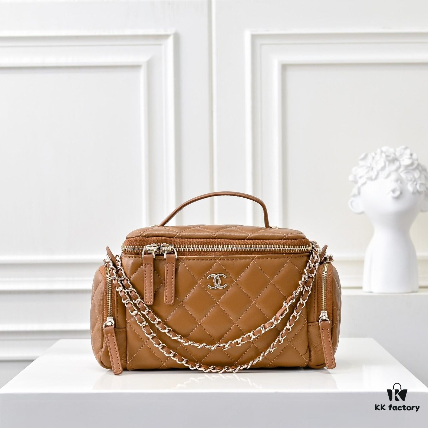 69304fb0f09edb6de4c4ea75 CHANEL 24K New Camera Bag - Elegantly Crafted with Lambskin and Metallic Chain