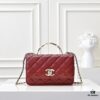 69304fb1f09edb6de4c4ea78 CHANEL 2024 Fall/Winter New Arrival Genuine Lambskin WOC with Metallic Rhinestone Handle, Stylish and Elegant – Can Be Carried by Hand or Worn Crossbody
