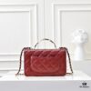 69304fb4f09edb6de4c4ea7a CHANEL 2024 Fall/Winter New Arrival Genuine Lambskin WOC with Metallic Rhinestone Handle, Stylish and Elegant – Can Be Carried by Hand or Worn Crossbody