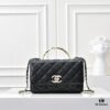 69304fb7f09edb6de4c4ea7d CHANEL 2024 Fall/Winter New Arrival Genuine Lambskin WOC with Metal Rhinestone Handle, Stylish and Elegant, Can Be Carried by Hand or Crossbody
