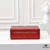 69304fd4f09edb6de4c4ea9c CHANEL 24K Makeup Pouch, Luxurious and Stylish, Top-Grain Leather with Durable Gold Chain, Double C Logo, Elegant and Practical Accessory