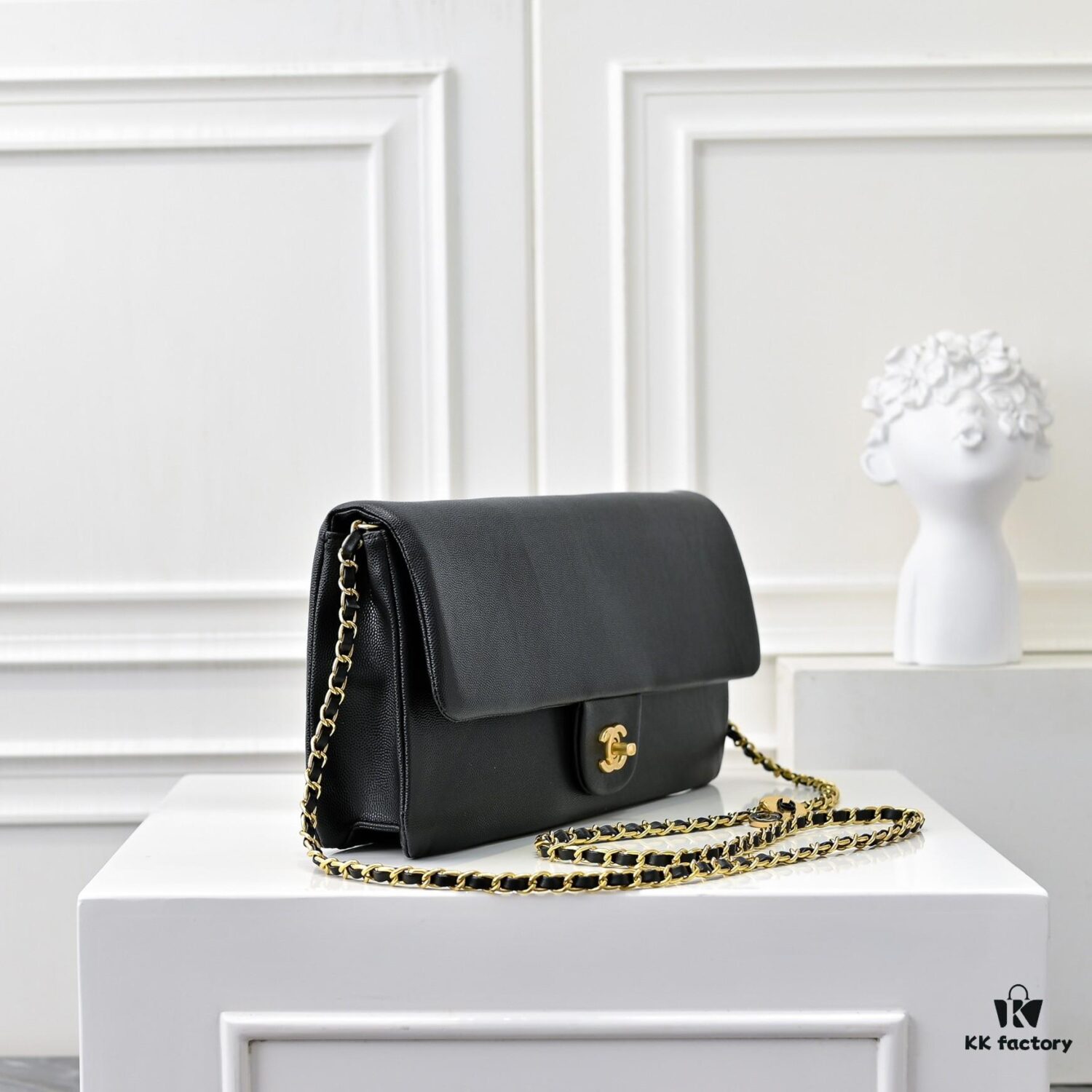 69304fe6f09edb6de4c4eab6 Large Size 👑 CHANEL 24K New Style CF Vintage Bag, Elegant and Timeless with Textured Shiny Calfskin and Gold-Tone Metal, Retro Chic – A Must-Have for Chanel Lovers with Stunning Silhouette