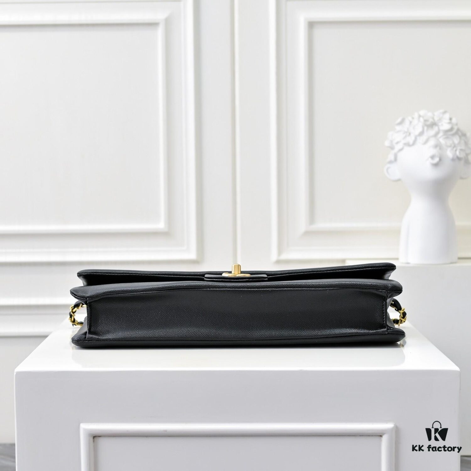 69304fe8f09edb6de4c4eab9 Large Size 👑 CHANEL 24K New Style CF Vintage Bag, Elegant and Timeless with Textured Shiny Calfskin and Gold-Tone Metal, Retro Chic – A Must-Have for Chanel Lovers with Stunning Silhouette