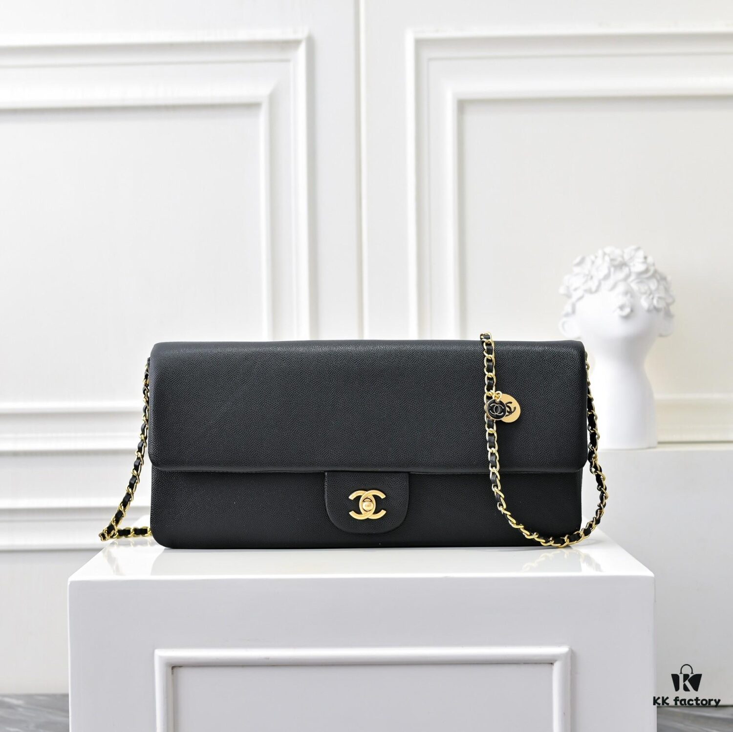 69304fe8f09edb6de4c4eaba Large Size 👑 CHANEL 24K New Style CF Vintage Bag, Elegant and Timeless with Textured Shiny Calfskin and Gold-Tone Metal, Retro Chic – A Must-Have for Chanel Lovers with Stunning Silhouette