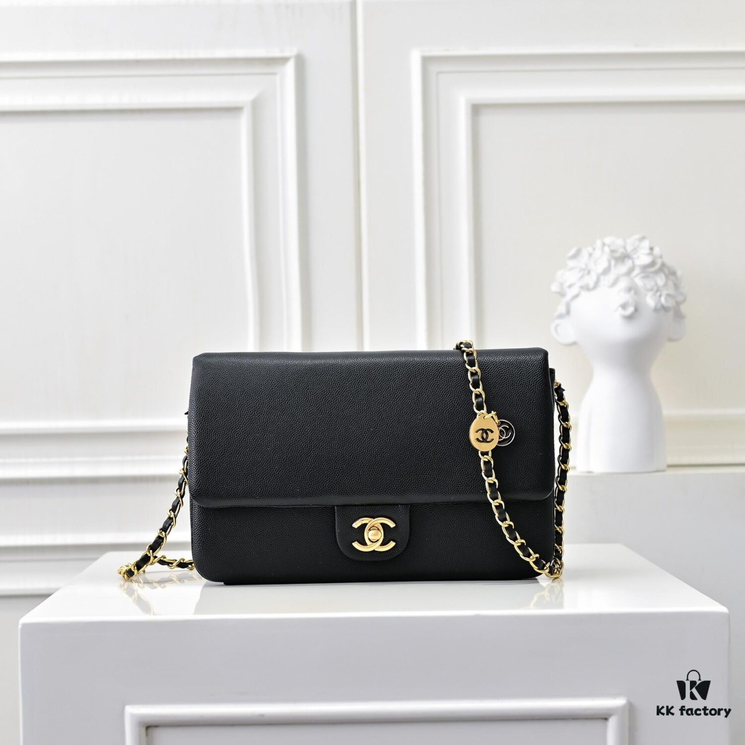 69304fecf09edb6de4c4eac0 Medium Vintage CHANEL 24K New CF Style, Elegant Smooth Calfskin with Gold-Tone Hardware, Classic Quilted Design, Timeless Retro Chic
