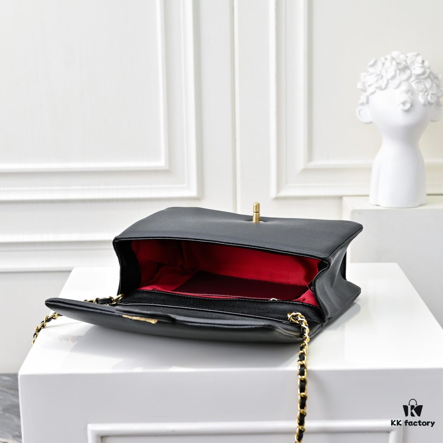 69304ff2f09edb6de4c4eac8 Medium Vintage CHANEL 24K New CF Style, Elegant Smooth Calfskin with Gold-Tone Hardware, Classic Quilted Design, Timeless Retro Chic