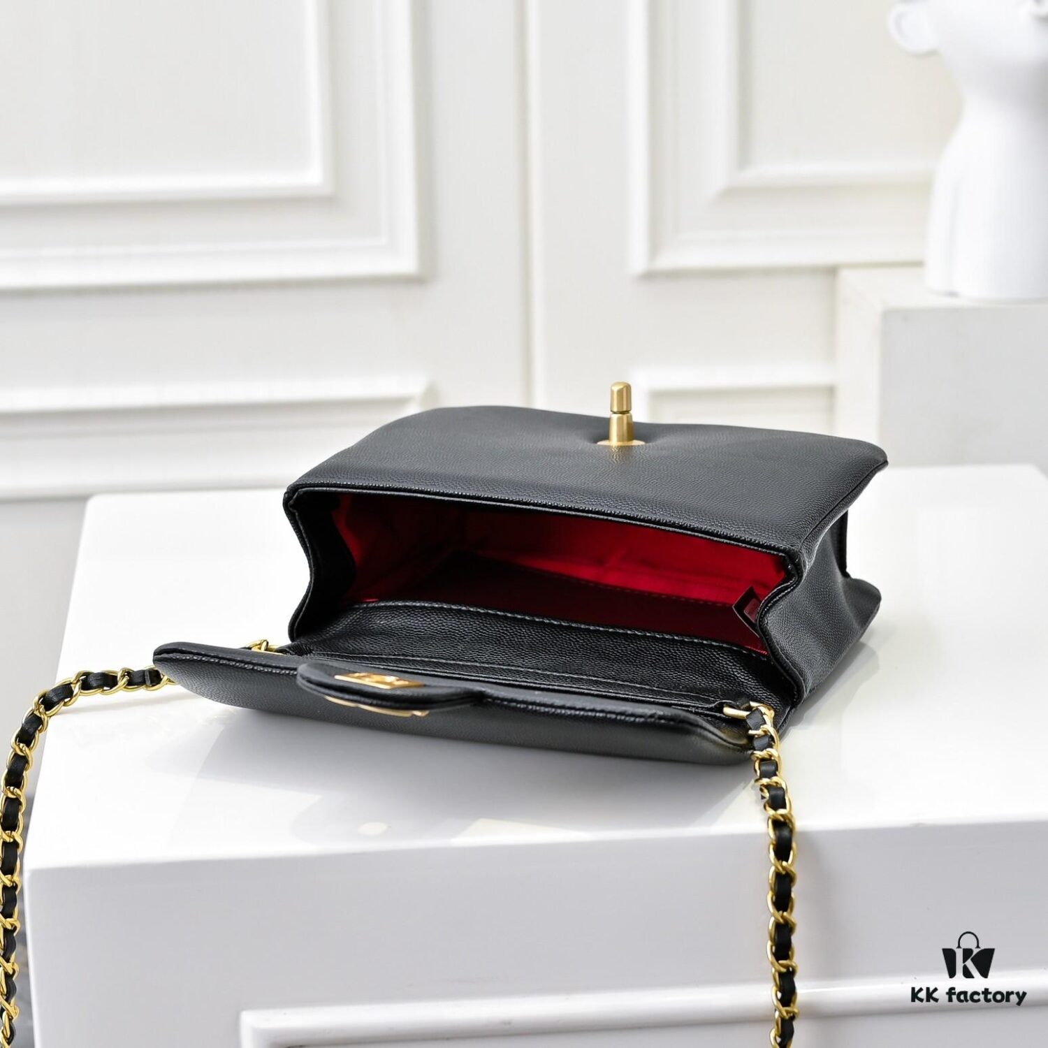 69304ff4f09edb6de4c4eacd Mini CHANEL 24K New CF Vintage Style, Elegant and Timeless Shiny Calfskin with Gold-Tone Hardware, Retro Chic for Chanel Lovers