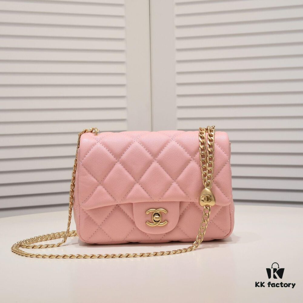 69304ff6f09edb6de4c4ead0 Chanel 23P New Arrival Mini Heart Ball Bag – Matte Crushed Leather with Chain Strap