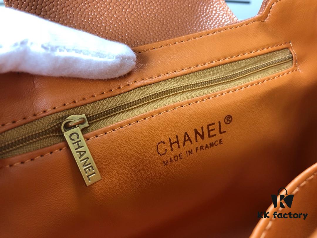 Chanel Vintage Handbag - Soft Imported Caviar Leather, Signature Logo Clasp, Elegant Lady Style, Large Capacity