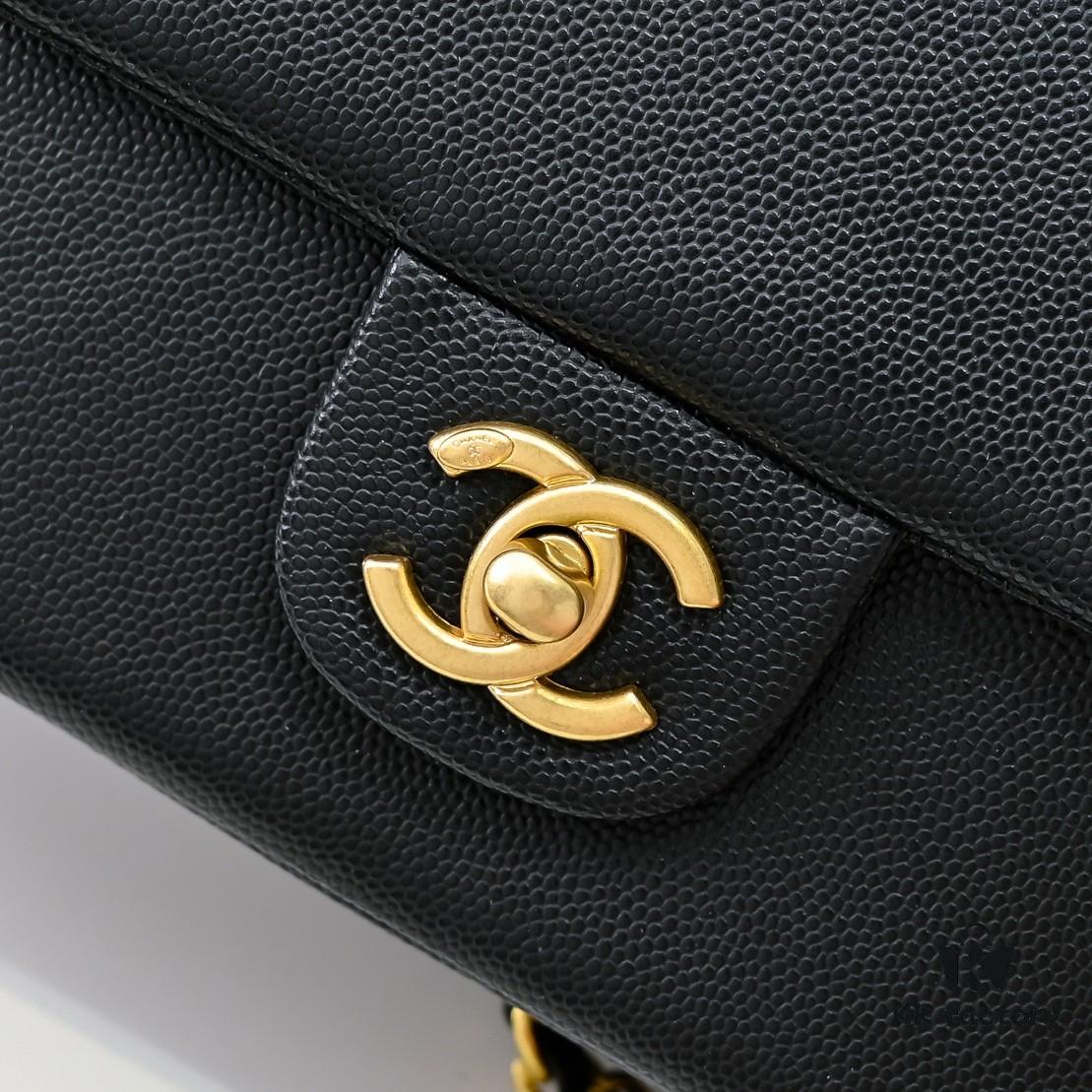 69305009f09edb6de4c4eaef Mini CHANEL 24K New CF Vintage Style, Elegant and Timeless Shiny Calfskin with Gold-Tone Hardware, Retro Chic for Chanel Lovers