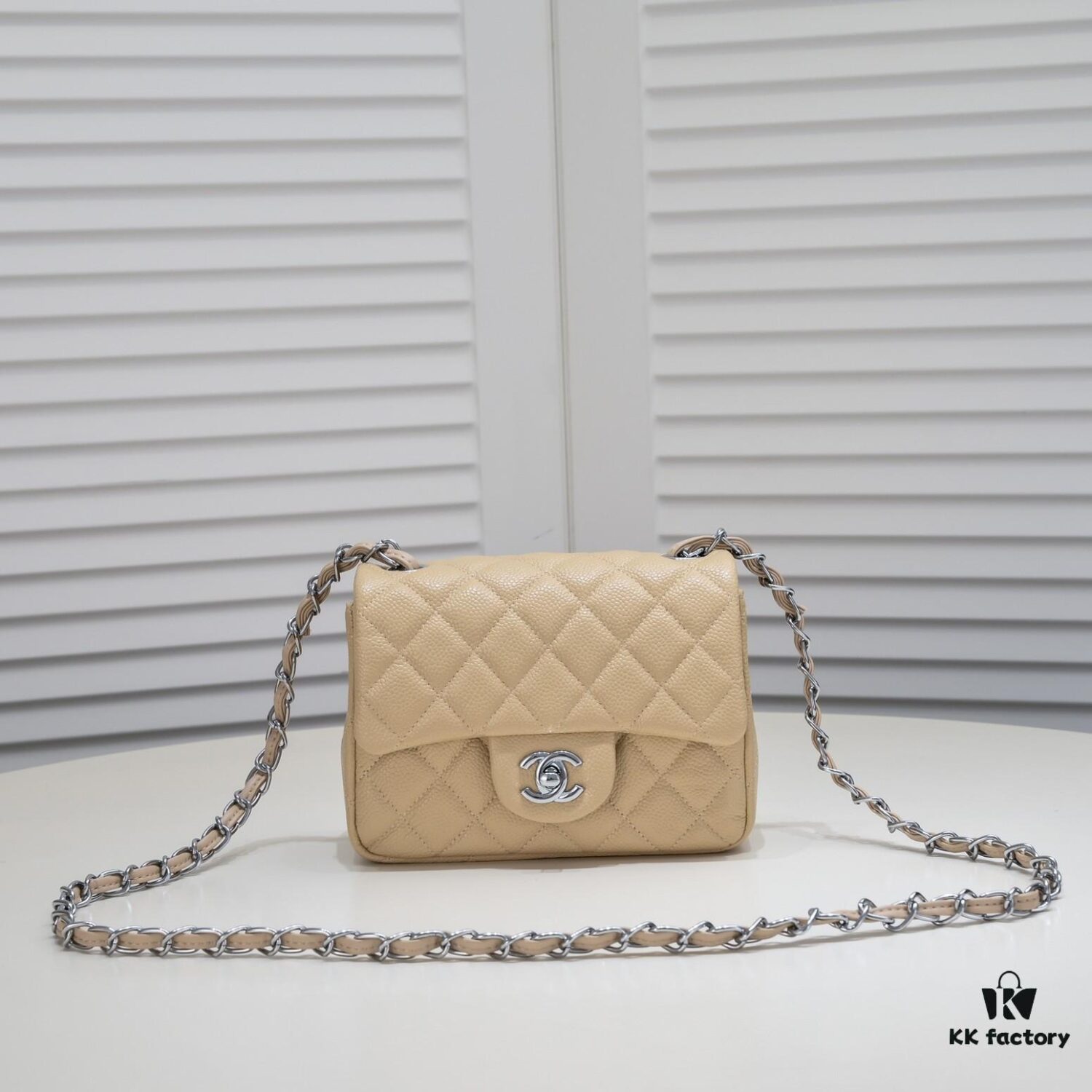 69305014f09edb6de4c4eb04 Chanel Beige Crossbody Bag - High-Quality Calfskin, One-to-One Craftsmanship, Inspired by Camera Shape Design