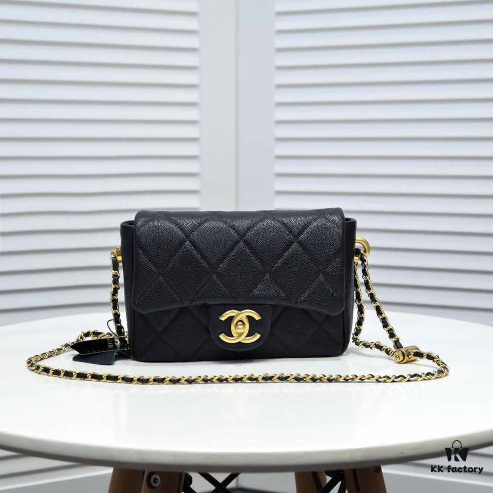 6930501cf09edb6de4c4eb11 Chanel 21K Latest Bestseller Mini Square Flap Bag - Quilted Calfskin with Gold-Tone Chain and Turn-Lock Closure
