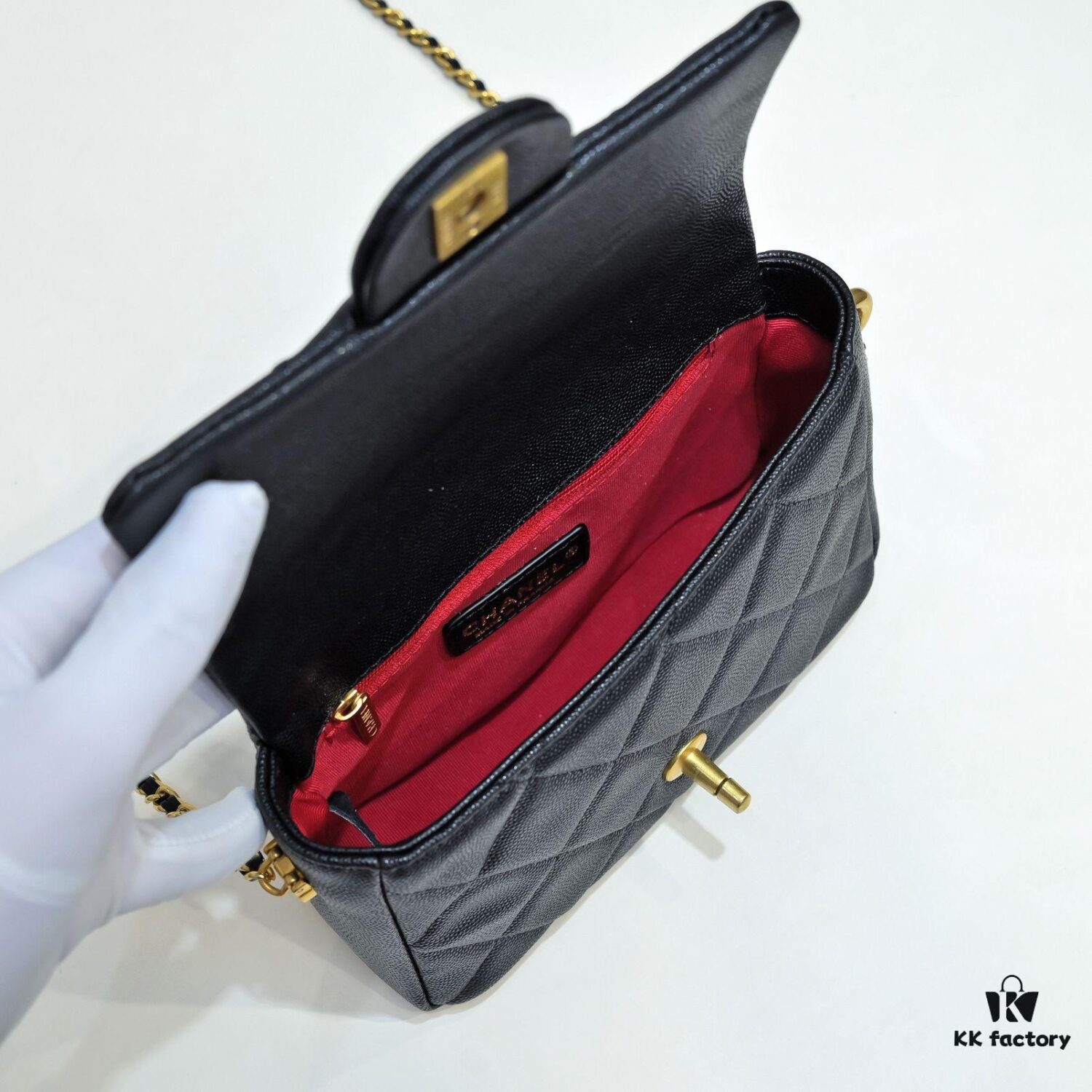 6930501ff09edb6de4c4eb16 Chanel 21K Latest Bestseller Mini Square Flap Bag - Quilted Calfskin with Gold-Tone Chain and Turn-Lock Closure