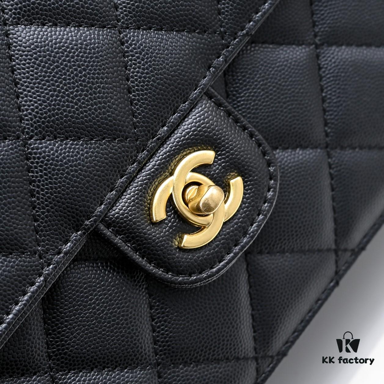 6930505ff09edb6de4c4eb7f Large Size 👑 CHANEL 24k Fall/Winter New Arrival Caviar Leather Handbag with Unique Texture – Detachable Strap for Handheld or Crossbody Wear