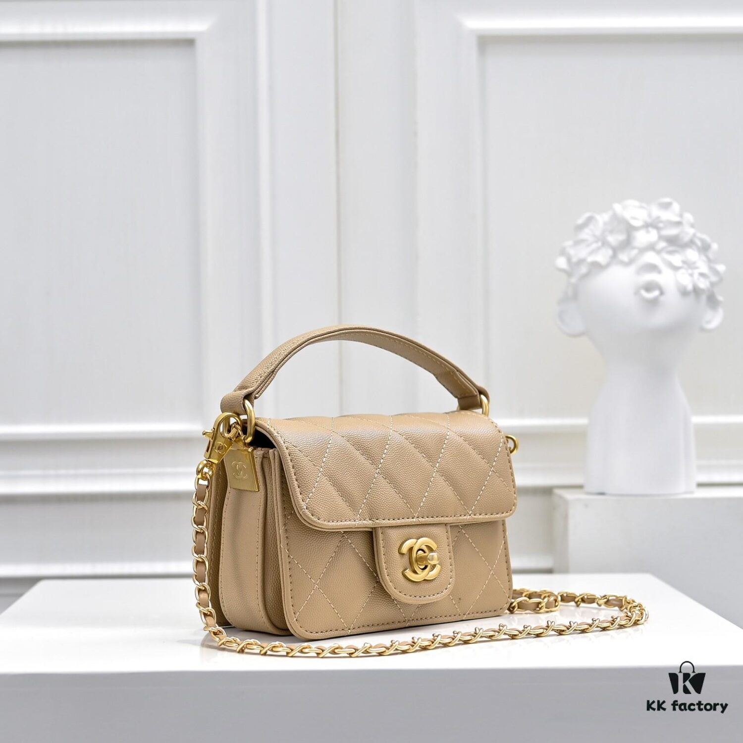 69305078f09edb6de4c4eb97 Mini Chanel 24K Autumn-Winter New Arrival Caviar Leather Bag with Unique Texture, Detachable Strap for Handheld or Crossbody Wear