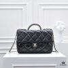 69305085f09edb6de4c4eba8 Large Size 👑 Chanel 24B New Collection Top-Grain Oil-Waxed Leather Handbag with Braided Metal Chain Handle