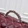 69305095f09edb6de4c4ebb3 Large Size 👑 Chanel 24B New Collection Top-Grain Waxed Leather Bag with Braided Metal Chain Handle