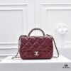 693050a3f09edb6de4c4ebc2 Mini Chanel 24B New Collection WOC. Top-Grain Oil-Waxed Leather, Beauty Meets Durability, Braided Handle Reaches New Heights – 'Braided' Metal Chain Handle Composed of Three Separate Chains Forming a Fixed Integrated Handle