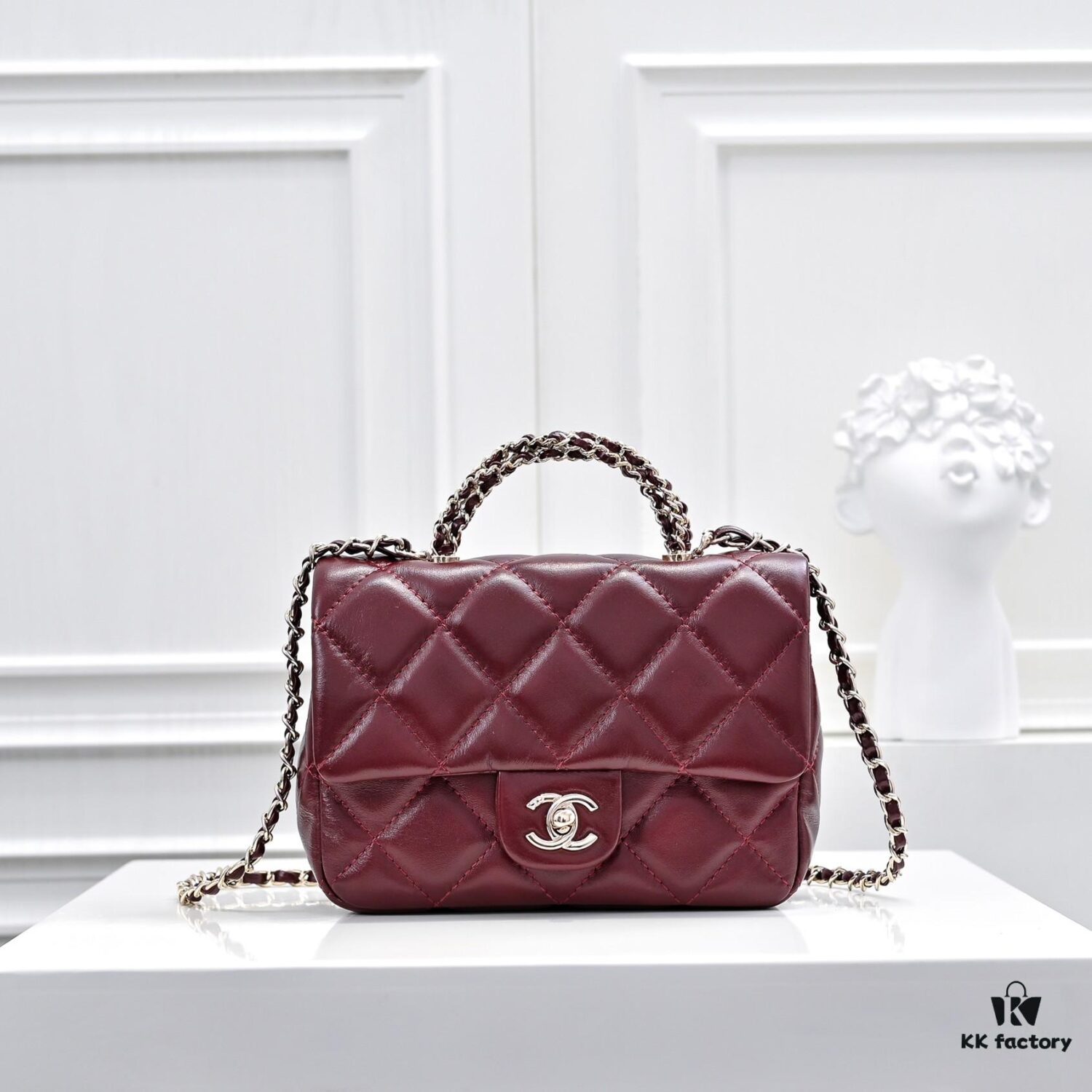 693050a3f09edb6de4c4ebc2 Mini Chanel 24B New Collection WOC. Top-Grain Oil-Waxed Leather, Beauty Meets Durability, Braided Handle Reaches New Heights – 'Braided' Metal Chain Handle Composed of Three Separate Chains Forming a Fixed Integrated Handle