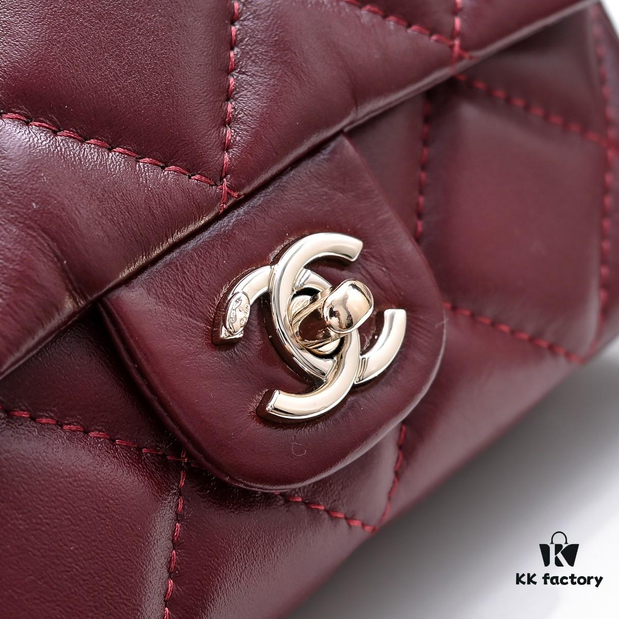 693050a8f09edb6de4c4ebc8 Mini Chanel 24B New Collection WOC. Top-Grain Oil-Waxed Leather, Beauty Meets Durability, Braided Handle Reaches New Heights – 'Braided' Metal Chain Handle Composed of Three Separate Chains Forming a Fixed Integrated Handle