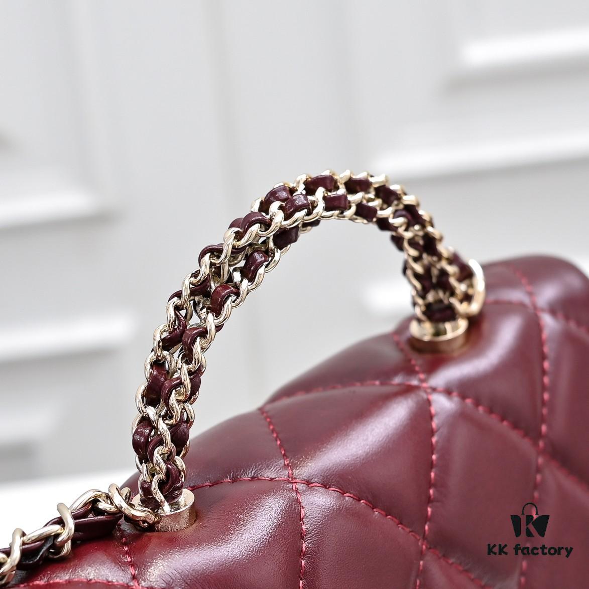 693050b8f09edb6de4c4ebdd Mini Chanel 24B New Collection WOC. Top-Grain Oil-Waxed Leather, Beauty Meets Durability, Braided Handle Reaches New Heights – 'Braided' Metal Chain Handle Composed of Three Separate Chains Forming a Fixed Integrated Handle