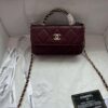 69305126f09edb6de4c4ec93 Chanel 24B New Collection WOC. Top-grain waxed leather with a braided 'twisted rope' metal chain handle, composed of three separate chains forming an integrated fixed handle. Compact size: 17x10cm, Model: 1211