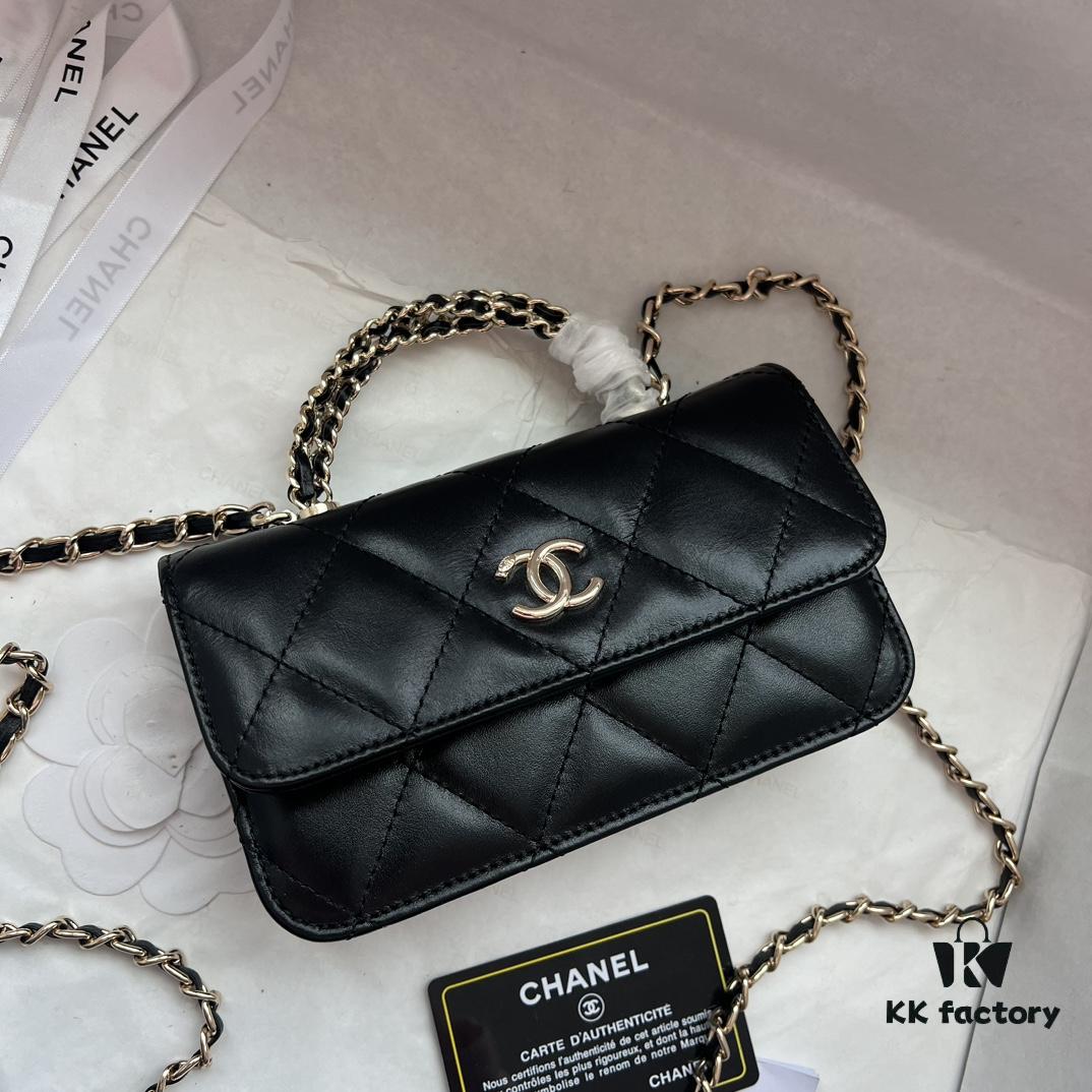 69305134f09edb6de4c4eca1 Chanel 24B New Collection WOC. Top-grain oiled waxed leather with braided handle, combining beauty and durability. Unique 'braided' metal chain handle composed of three separate chains forming a unified fixed handle. Small size: 17x10cm. Model number: 1211