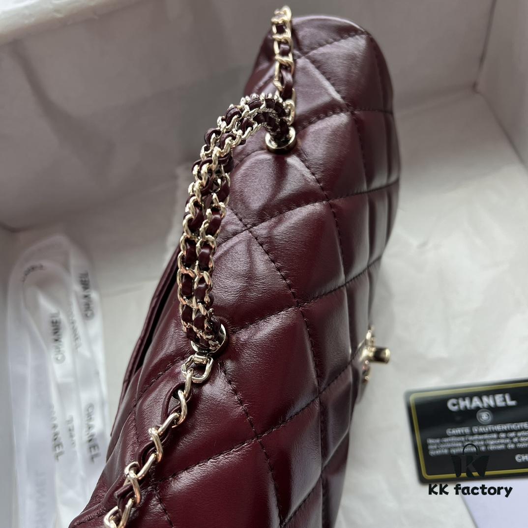 6930513af09edb6de4c4eca5 Chanel 24B New Collection Top-Grain Oil-Waxed Leather Bag with Braided Metal Chain Handle
