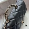 69305146f09edb6de4c4ecaf Chanel 24B New Collection Top-Grain Oil-Waxed Leather Bag with Braided Metal Chain Handle