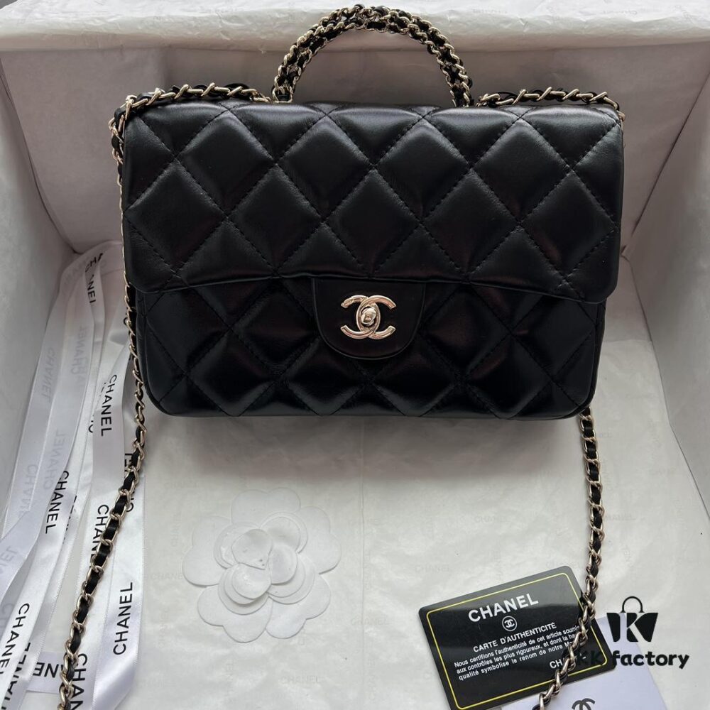 6930514df09edb6de4c4ecb5 Chanel 24B New Collection Top-Grain Oil-Waxed Leather Bag with Braided Metal Chain Handle