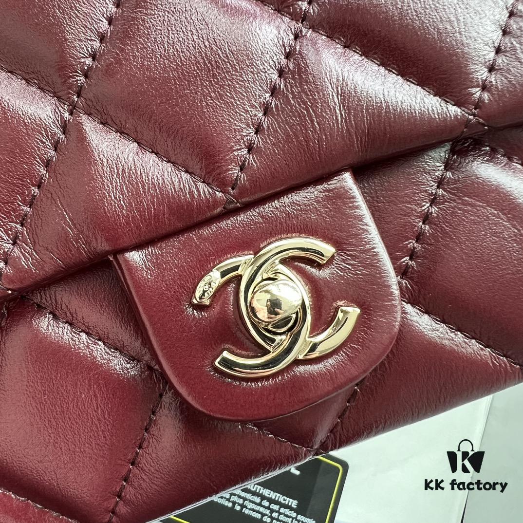 69305150f09edb6de4c4ecb9 Chanel 24B New Collection WOC, Top-Grade Wax-Cured Leather with Braided Metal Chain Handle