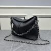 Chanel Vintage Black and Silver Shoulder Tote