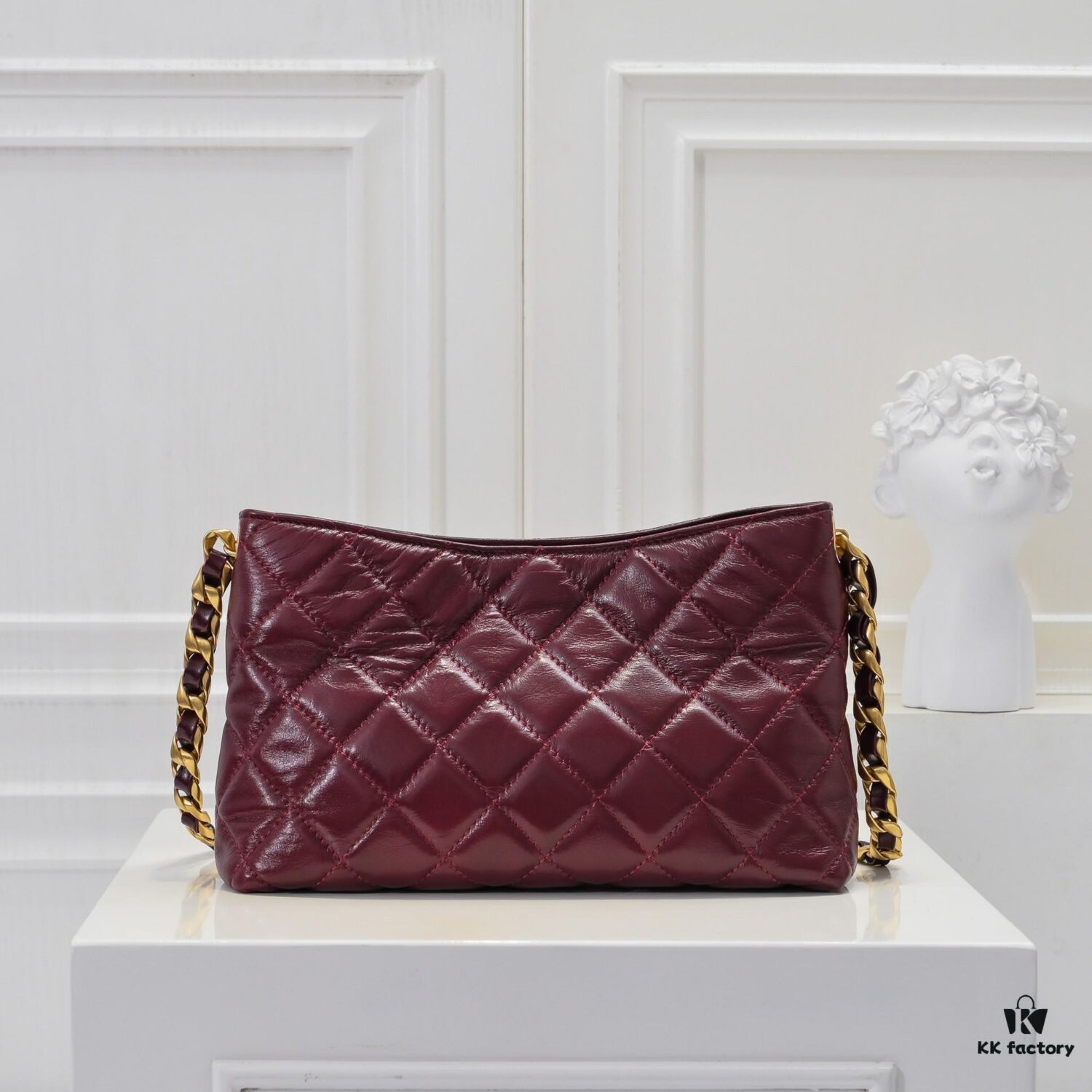 6930517cf09edb6de4c4ece1 Chanel 24B Coarse Chain Hobo Crossbody Bag, Top-Grain Leather CF Shoulder Bag