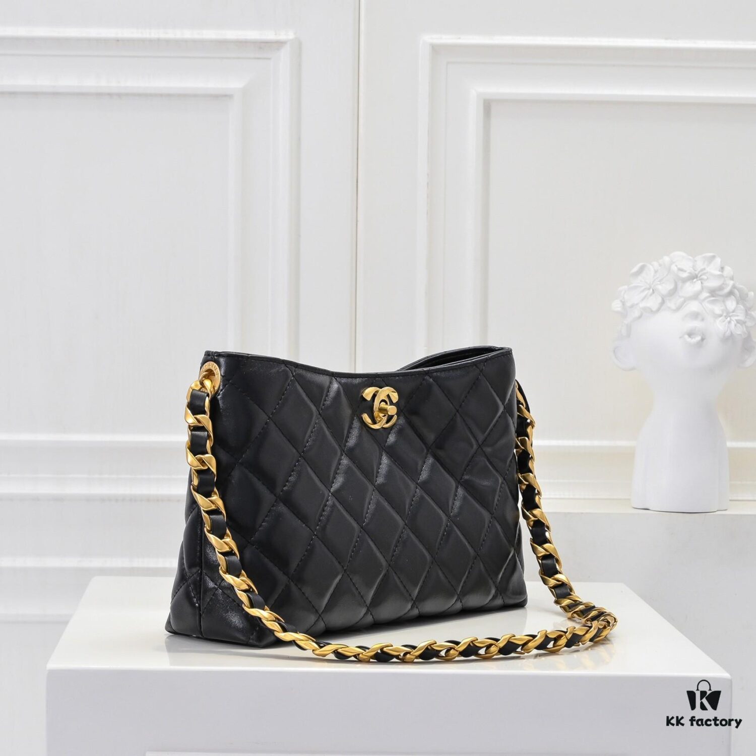 69305184f09edb6de4c4ecea Chanel 24B Coarse Chain Hobo Crossbody Bag, Top Grain Leather CF Shoulder Bag