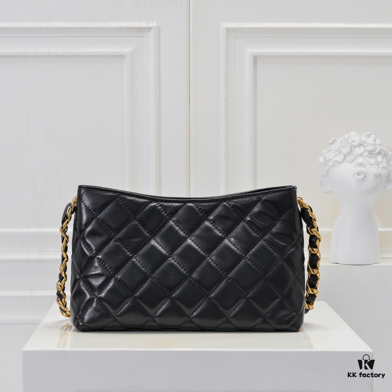 69305184f09edb6de4c4eceb Chanel 24B Coarse Chain Hobo Crossbody Bag, Top Grain Leather CF Shoulder Bag