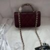69305185f09edb6de4c4ecec Chanel 24B New Collection WOC. Top-grain waxed leather with a braided 'twisted rope' metal chain handle, composed of three separate chains forming an integrated fixed handle. Compact size: 17x10cm, Model: 1211